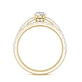 thumbnail image 2 of Rosec Jewels Lab Grown Diamond Teardrop Engagement Ring with Wedding Band - EF-VS Quality, 14K Yellow Gold, US 10.50, 2 of 8