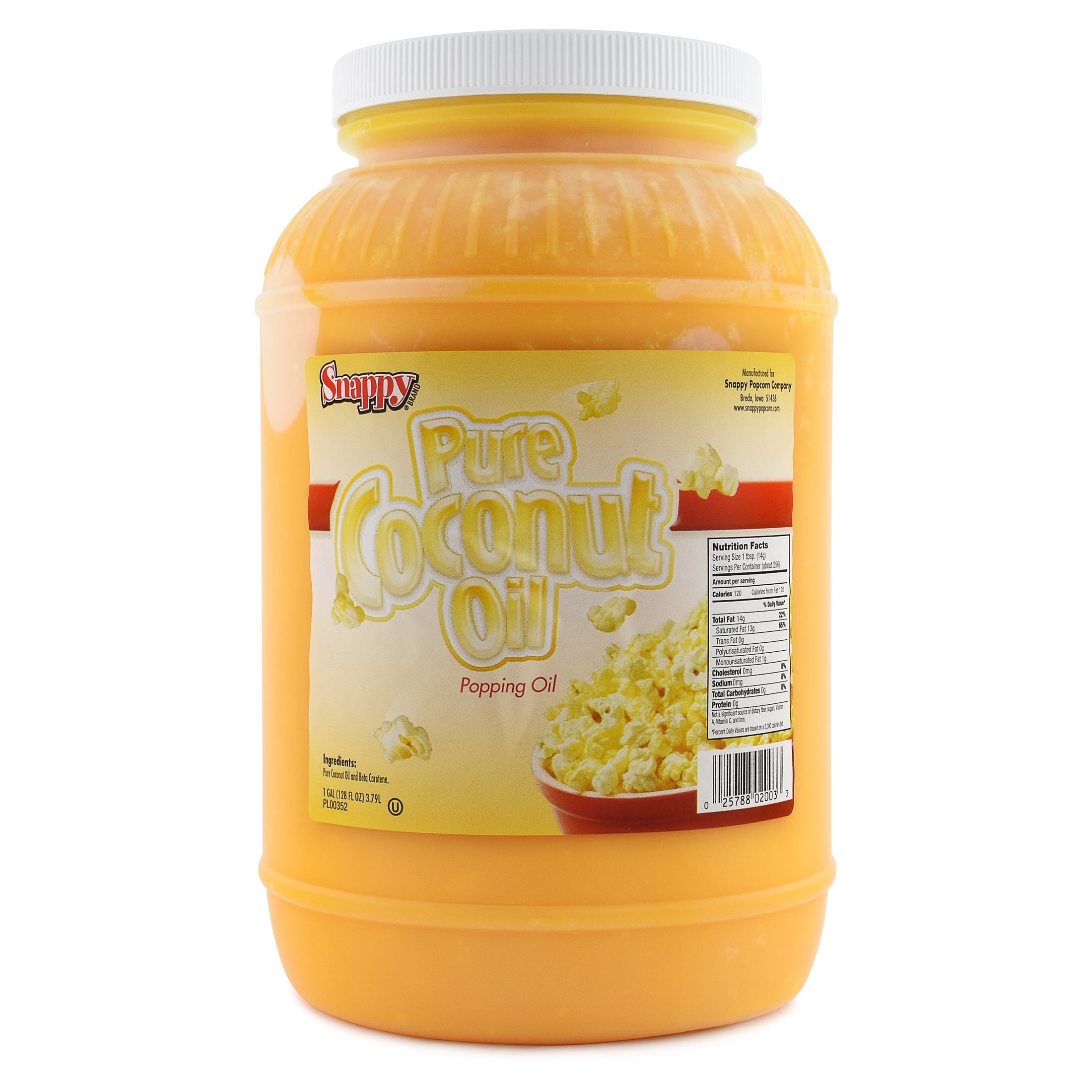 Snappy Pure Coconut Oil for Popping, 12.5 lb Snappy Yellow Popcorn Kernels, Buttery Flavored Popcorn Theater Salt