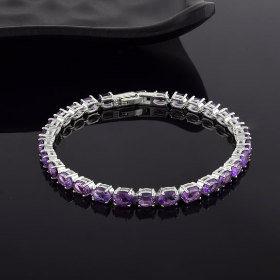 Amethyst Tennis Bracelet-Oval