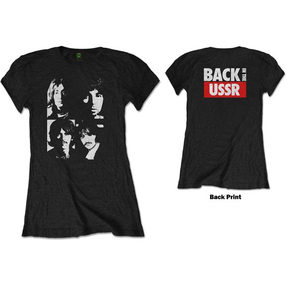 The Beatles Ladies T-Shirt: Back in the USSR (Back Print) (Large)