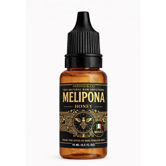 Melipona Honey | Stingless Bee Honey | Miel Melipona | Authentic | 100% Natural | Raw | Pure | Sweet & Tangy | JIMERITO | Yucatán | IMPORTED FROM MEXICO Premium Grade (15ML)