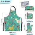 thumbnail image 3 of Kigai Cartoon Horse Oven Mitts and Pot Holders with Chef Apron,Set of 5 Heat Resistant Kitchen Gloves and Silicone Non-Slip Potholders Adjustable Neck Buckle Chef Apron, 3 of 6
