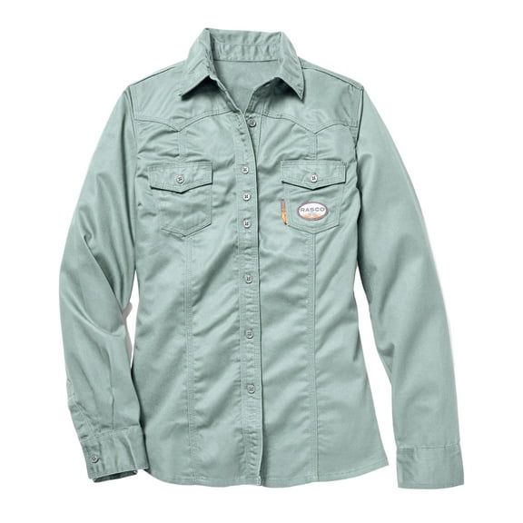 Rasco FR Sage Green Women's Work Shirts