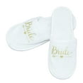 thumbnail image 1 of Desechable Close Toe boda novia zapatillas viaje despedida de soltera fiesta invitado suministro Oro Colcomx Zapatillas de novia desechables, 1 of 8