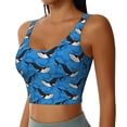 thumbnail image 2 of Naloa Whale And Sea Sports Bras for Women,Sports Bras for Women High Support with Removable Pads-X-Large, 2 of 8