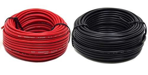 18 GAUGE WIRE RED & BLACK POWER GROUND 100 FT EACH PRIMARY STRANDED COPPER CLAD 