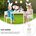 thumbnail image 3 of Miangastore 32Pcs Cartoon Easter Rabbit Shape Wine Glasses Markers Cup Cards Cake Decoration, 3 of 8
