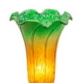 thumbnail image 4 of 7.5" High Amber/Green Tiffany Pond Lily Victorian Accent Lamp, 4 of 7