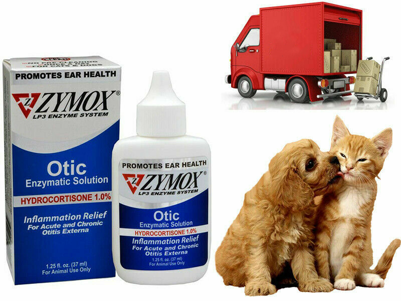 ZYMOX OTIC 1.25 fl.oz 1.0 Hydrocortisone Dog Cat Ear Drops Solution