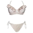 thumbnail image 1 of Traje de Baño Ocean Pacific para Mujer Bikini con Varilla en Top, Escote con Holanes Estampado Rosa Talla EG 2 Piezas, 1 of 4