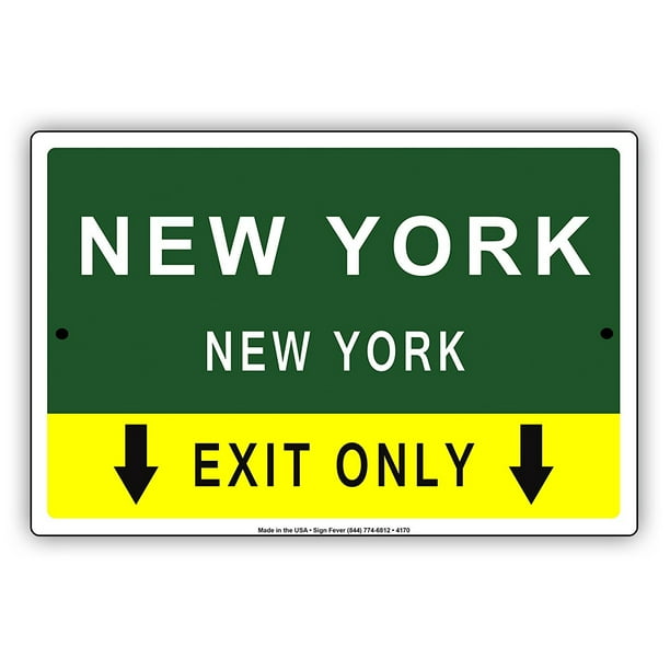 New York New York Direction Way Road Signs Alert Caution Warning