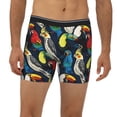 thumbnail image 2 of Salouo Parrot Pattern Men's Boxer Briefs, Soft & Breathable Underwear Elastic Waistband Briefs for Men,1-Pack, 2 of 7