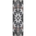 thumbnail image 2 of Addison Rugs Mayfield Premium Machine Washable Transitional Aztec Graphite Runner Rug, 2'3" x 7'6", 2 of 6
