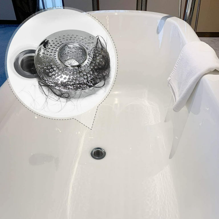 2/1PCS TXM Drain Hair Catcher Tub Shower Drain Protector Sink Drain Strainer,2  in 1 Bathtub Drain Protector for Shower