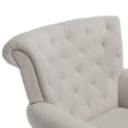 thumbnail image 3 of Chaise Club en Tissu Beige Clair Touffeté Templeton, 3 of 4