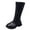 Black, variant on PEASKJP Children's Boots Warm Winter Lined Waterproof Boots Non-slip, White 27