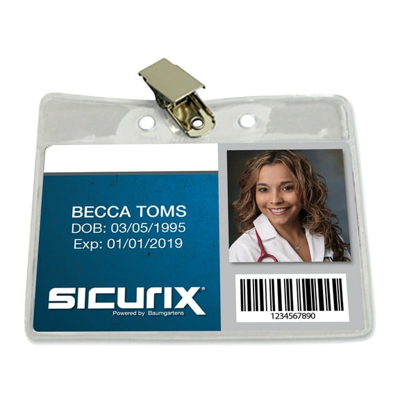 Baumgartens Sicurix Clip Style Badge Holders