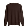 thumbnail image 5 of Women's Wool Blend Sweater Crew Neck Lightweight Pullover Long Sleeve Fall Tops Business Casual Outfits 2025 Fashion, 5 of 5