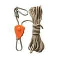 thumbnail image 3 of Ratchet Pulley Rope Hanger Tent Wind Rope Tent Guide Rope Fast Locking Hanging Ropes Rope Hanger Grow Light Rope Hanger for Awning Tent 4m Khaki, 3 of 8