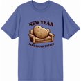 thumbnail image 4 of New Year Same Couch Potato Adult Blue Crew Neck Short Sleeve Tee-Medium, 4 of 5