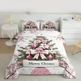 thumbnail image 2 of jejeloiu Chic Christmas Tree Bedding Comforter Set,Pink Cherry Blossom Twin Comforter Sets,Romantic Bow Knot Bedding Set For Princess,Super Cozy Room Decor Reversible,2 Pieces, 2 of 8