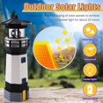 thumbnail image 4 of Led Solar Rotating Lighthouse Outdoor Garden Decorative Light Garden Landscape Light Beacon Rotating Beam Light,B, 4 of 5