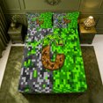 thumbnail image 5 of meiyoeat Gamer Pixel Art Print Queen Sheets For Boys,Personalized Initial Letter C Queen Sheet Sets,4-Piece,1 Flat Sheet,1 Fitted Sheet And 2 Pillowcases, 5 of 6