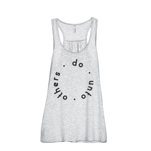 Do Unto Others Women's Fashion Sleeveless Flowy Racerback Workout Yoga Tank Top Sport Grey 2X-Large