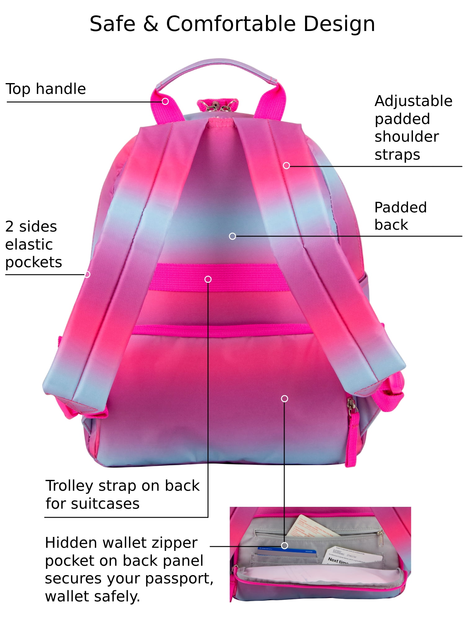 Eastsport Lauren Mini Backpack, Gradient