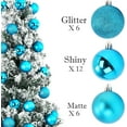 thumbnail image 2 of 24pcs Small Christmas Ball, 6cm/2.36'' Ornaments Shatterproof Mini Desktop Christmas Tree Balls Multicolor Pastel Tree Ornaments Pendant (24pcs Lake Blue), 2 of 7
