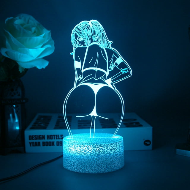 Luz nocturna LED 3D que cambia de color para niños Harleys Quinns