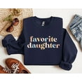 thumbnail image 5 of Favorite Daughter Sweatshirt – Retro Pastel Crewneck for Girls & Women, Funny Daughter Gift Sweater, Favorite Child Shirt, Cute Family Matching Pullover, 5 of 7
