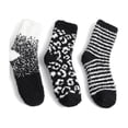 thumbnail image 2 of Nollia Women's Fuzzy Cozy Warm Sherpa Thick Knit Slipper Socks 3 Pack Set (Brown Pattern), 2 of 6