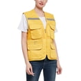 thumbnail image 2 of Fashnice Women Safety Vests WorkWear High Visibility Vest Jacket Fluorescent Construction Yellow 3XL, 2 of 4