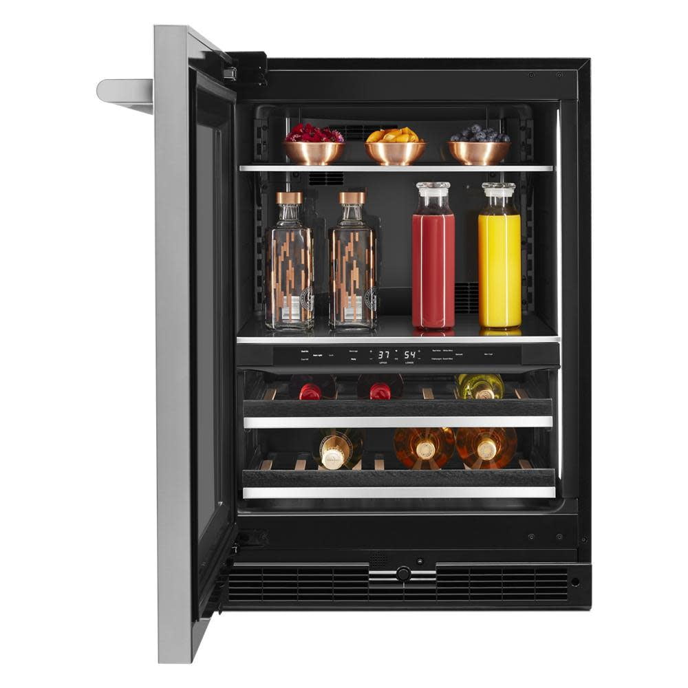 Jenn-Air JUBFL242HL 13 Bottle Stainless Steel Built-In Dual Zone Wine Refrigerator