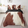 thumbnail image 2 of Feelyou Rustic Cow Print Twin Bedding Sets 7-Piece, Farmhouse Animal Bedding Comforter Set, Southwestern Sheet Sets, Microfiber Room Decorative, 2 of 7