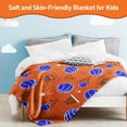 thumbnail image 5 of Kainsy Basketball Blanket Basketball Gift for Boys Girls, Flannel Soft Warm Plush Sport Lakers Throw Blanket for Kids Teen Basketball Lovers All Season Couch Sofa Bed Living Room Home Decor(40"x50"), 5 of 7