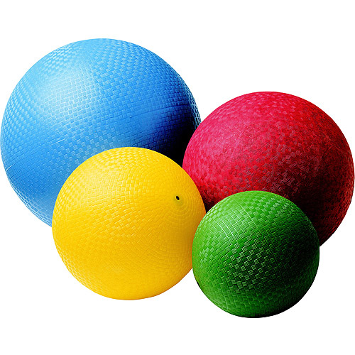 Sportime Rubber Playground Ball Set, Assorted Sizes, Assorted Colors