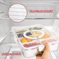 thumbnail image 3 of Snack Box Container, Divided Serving Tray with Lid and Handle Snackle Box Container, Snack Organizer for Adults Fruit Tray, Veggie Tray, Perfect for Party, Entertaining, 3 of 7