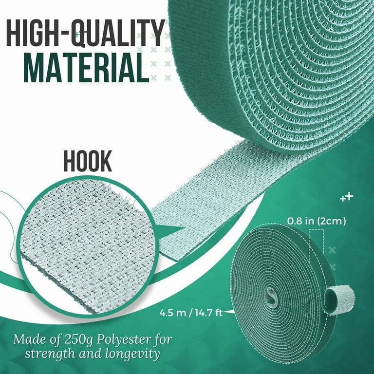 3/4 Inch x 26 Feet Hook and Loop Tape Sticky Back Fastener Roll, Nylon Self  Adhesive Heavy Duty Strips Fastener for Home Office School Car and