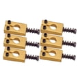 thumbnail image 1 of Juego De 6 Sillines De Puente De Guitarra Dorados De Latón Aptos Para Piezas De tornillo negro Yuyangstore sillines de puente de latón macizo, 1 of 5