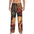 thumbnail image 1 of Balery Sleeping Cat Flowers Pantalones de pijama para hombre, pijama ultraligero, pantalón de descanso-XX-Large, 1 of 6