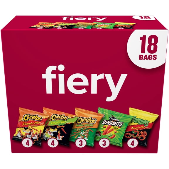 Frito-Lay Fiery Mix Variety Pack Snack Chips, 18 Count Multipack
