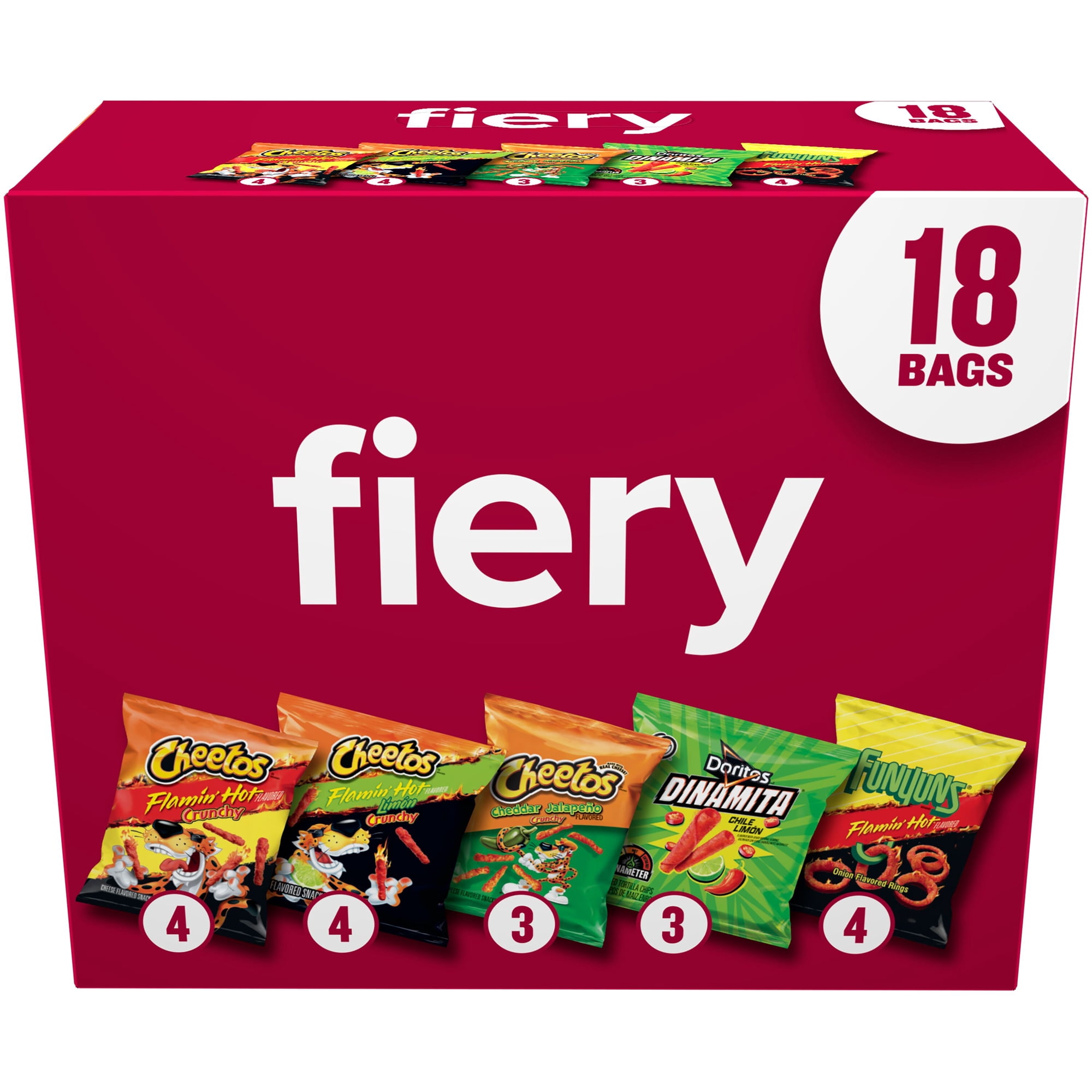 Frito-Lay Fiery Mix Variety Pack Snack Chips, 18 Count Multipack