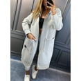 thumbnail image 5 of Fashion Sweatshirts Comfortable Full Zip Up Hoodie Womens Long Fleece Sweatshirt with Pockets Light Gray 4XL, 5 of 7