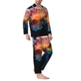 thumbnail image 2 of Balery Bioluminescent Underwater Flower Pijama para Hombre de Dos Piezas con Manga Larga, Conjunto de Dormir y Descanso Suave con Bolsillos-Large, 2 of 7