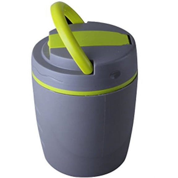 BPA free Food or Drink Jug Lunchbox Lightweight Store carry hot or cold foods Leak proof 1.2 Liter Insulated W/Spoon, Grey/Green