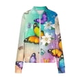 thumbnail image 5 of YUNAFFT Stylish Floral Print Casual Jacket with Functional Pockets Stretchy Comfort Long Sleeve Outerwear for Women, 5 of 5