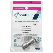 SharkBite U008LFA Lead-Free 200 PSI Brass Coupling 1/2 x 1/2 Dia. in. Push