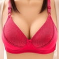 thumbnail image 2 of Gibobby Sujetadores para mujer Mujeres Blissful Benefits Bra Wire Push Up completa Smoothing Everyday Bra Comfort Flex Fit T Shirt Bras(Rojo,42), 2 of 3